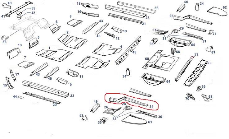 Längsträger hinten oben links alle Ponton Modelle Längsträger hinten oben links alle Ponton Modelle