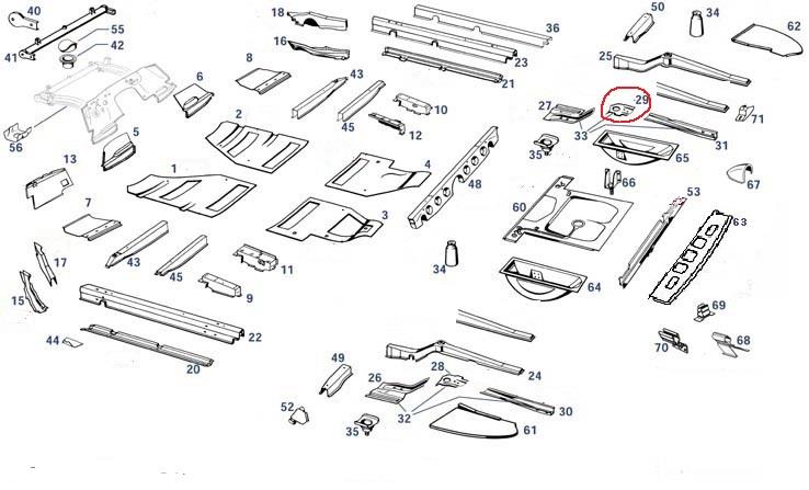Längsträger hinten unten rechts Rep. Federaufnahme alle Ponton Modelle Längsträger hinten unten rechts Rep. Federaufnahme alle Ponton Modelle